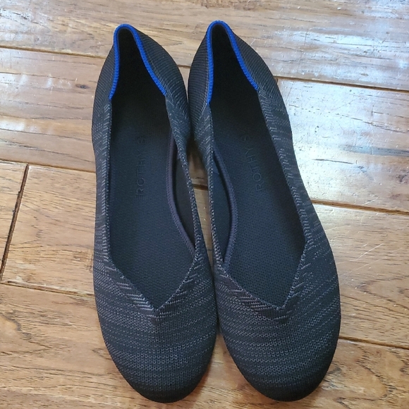 Rothy's The Flack Heathered Black and Grey Women's Shoes